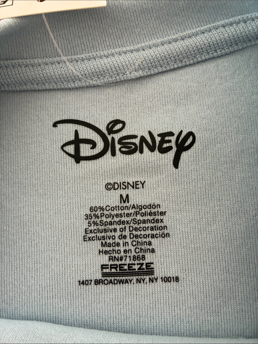 DISNEY NWT Kids Light Blue Short-Sleeve Tee with Fawn Embroidery SIZE Med - Picture 3 of 5